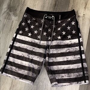 Affliction - American flag board shorts trunks swim swimwear